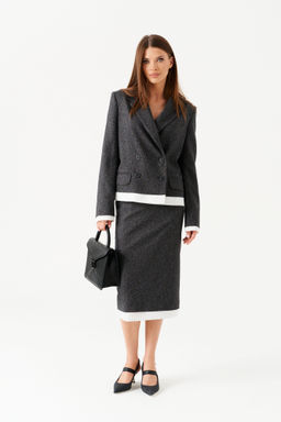 комплект женский 2-х предметный (жакет+юбка) - Elletto фото 2