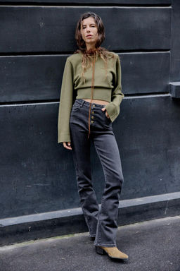 KNIT SWEATER WITH LOOSE-FIT SLEEVES - Zara фото 6