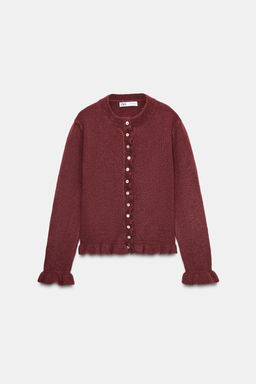 RUFFLED KNIT CARDIGAN - Zara фото 9