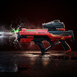 Водное оружие "Squid Squad" в коробке (цвет красный)