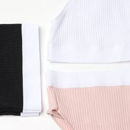 Набор трусов слипы MINAKU рубчик размер 48-50 (белый, бежевый, чёрный) 3 шт.