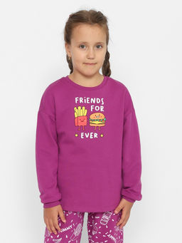 CRB wear/CWJG 50156-24 Комплект для девочки (джемпер, брюки),бордовый/Ex.Cherubino  фото 2