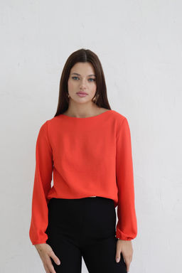 Блуза прямого силуэта с вырезом лодочка - Martichelli фото 21