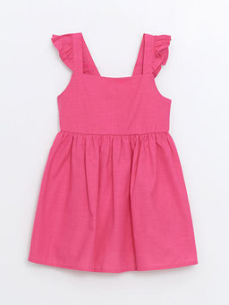 Kare Yaka K?z Bebek Elbise