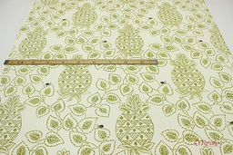 Интерьерный хлопок Тропический сад цв.светлый хаки, ш.1.5м, хлопок-100%, 240гр/м.кв - Купава фото 3