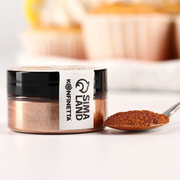 Глиттер кандурин Золотисто-медный для десертов и напитков, водорастворимый, 5 г. - KONFINETTA фото 5