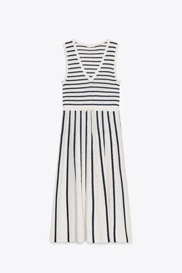 STRIPED CUT-OUT KNIT DRESS - Zara фото 10