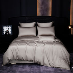 Комплект постельного белья Однотонный Сатин Премиум на резинке OCPR006 180*200*30;160*200*30;140*200*30 2 спальный 4 Наволочки