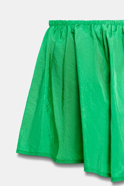 TOP BANDEAU TAFETA VOLANTE / Verde - Zara фото 8