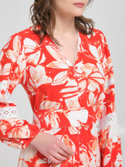 Платье макси с кружевом - Marchello marchellini фото 5