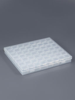 Цена за 2 шт. Органайзер для хранения мелочей, 56 ячеек, 21×17.5×2.5 см, прозрачный