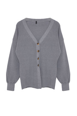 Gri V Yaka Triko H?rka TWOAW25HI00107 - Trendyolmilla фото 6