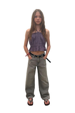 TOP LENTEJUELAS / Gris antracita