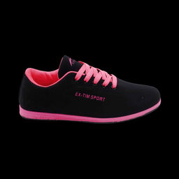 Кроссовки 5014-2 черно розовые