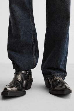 LEATHER COWBOY BOOTS - Zara фото 3