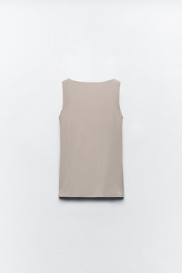 POLYAMIDE TOP WITH WIDE STRAPS - Zara фото 37