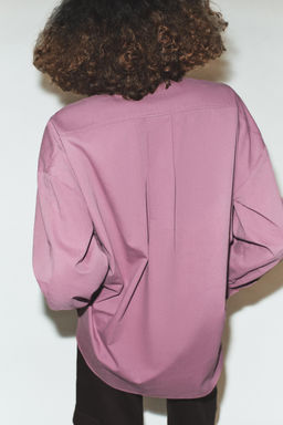 OVERSIZE HIGH-NECK SHIRT - Zara фото 14