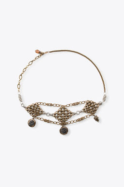 METAL BELT WITH RHOMBUS AND MEDALS - Zara фото 4