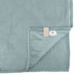 Плед/покрывало 180х200см "Вензель", велсофт "Parma" гладкокрашенный, полиэстер 100%, плотность 270г/м2, упаковка: 18х33см пояс бумажный, "Домашняя мода" (Россия)