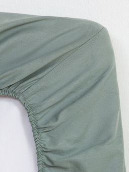 Простыня на резинке Этель 140х200х25, цвет серо-зелёный, 100% хлопок, бязь 125г/м2  фото 9