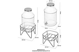 Диспенсер для холодных напитков с краном 6 л 24*19*33 см Glaskraft на мет.подст. - Elan gallery фото 2