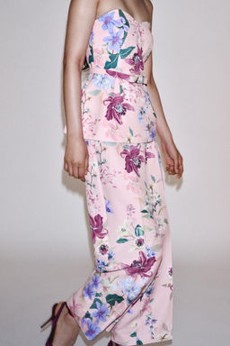 FLORAL PRINT TROUSERS - Zara фото 9