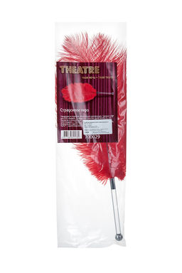 Перо страусиное TOYFA Theatre, красный, 40 см