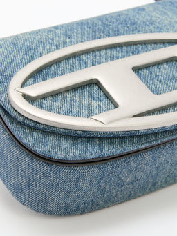 Женская сумка на плечо из денима DIESEL 1DR Артикул 4285075, синий  фото 4