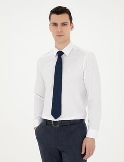 Beyaz Slim Fit Klasik G_mlek