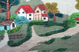 Гобелен (100*80см) состав: джут, хлопок № Гб1159 - Ганг фото 2