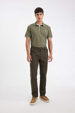 New Regular Fit K?sa Kollu Pike Polo Tisort - Defacto фото 4