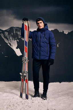 Водоотталкивающее пальто приталенного кроя с капюшоном DeFactoFit с подогревом  фото 2