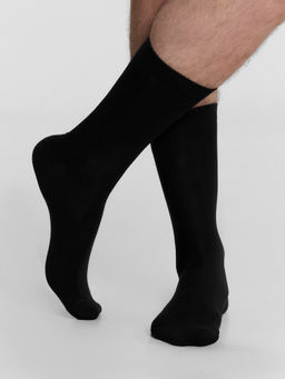 Цена за 5 пар! Носки мужские высокие черные с надписью Статус: свободен черный 017K-3032 - Mark formelle фото 4