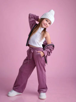 КД1249-М Костюм велюровый ЦВЕТ: СИРЕНЬ