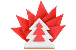 Салфетница на дер. подставке 11*5*11 см "Елочка"