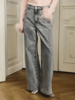 Джинсы wide leg с высокой посадкой / Zarina