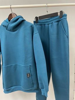 утепленный костюм футер 3хнитка начес, самое высокое качество пенье, петроль