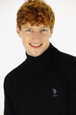 U. S. Polo Assn / Мужской черный базовый свитер - U.s. polo assn фото 2