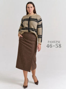 Юбка для холодной погоды с ШЕРСТЬЮ сзади по центу резинка