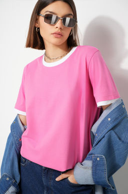 Женская базовая футболка из хлопка с кантом 3 шт. Happyfox  фото 18