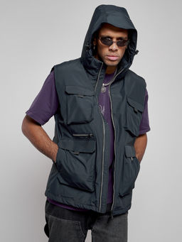 Куртка - жилетка трансформер 2 в 1 мужская зимняя темно-синего цвета 2409TS - Mtforce фото 25