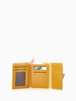 Кошелёк женский на кнопке, 11?1?10 см, комбинированный, жёлтый