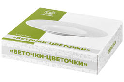 Тарелка глубокая Elan Gallery Веточки-цветочки фарфор 25×25×5.5 см фото 6