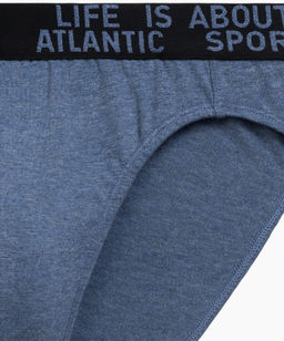 ATLANTIC 3MP-209 Трусы спорт Melange - набор 3 шт. зеленый меланж + винный меланж + голубой меланж  фото 6