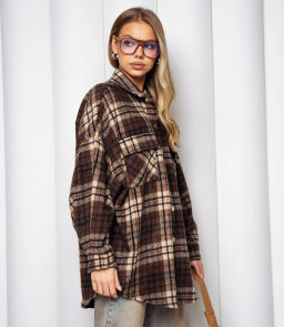 Рубашка #КТ25552, коричневый - Dommod фото 2