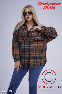 Женская рубашка в клетку - Bruno фото 5