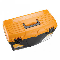 Контейнер-ящик для инструментов пластмассовый "Титан 21" 53х28x29см, черный с желтым (Россия)