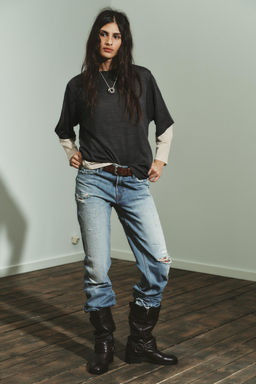 DOUBLE-LAYER KNIT JUMPER