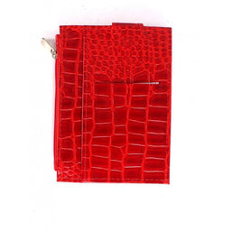 Визитница-кардхолдер Croco-ВК-218 н/к, 2отд, 11карм, красный крокодил (203) 264846  фото 2