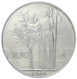 100 лир 1969 года Италия